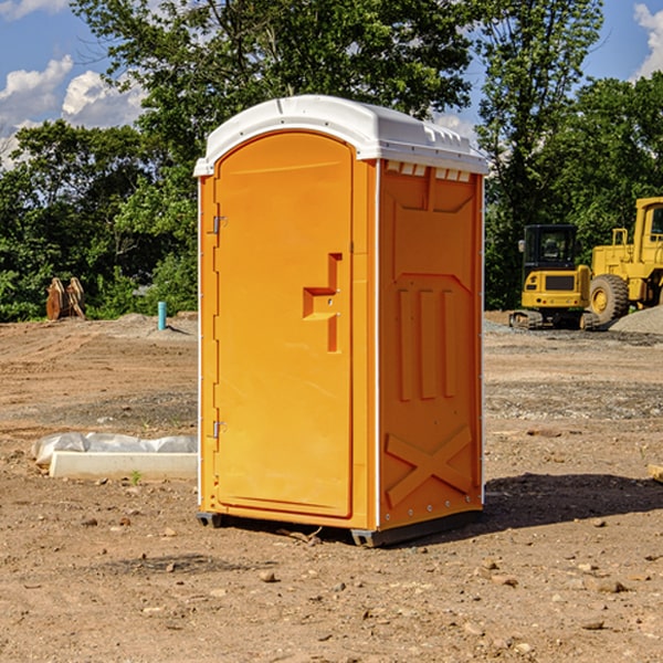 can i customize the exterior of the portable restrooms with my event logo or branding in Ledyard